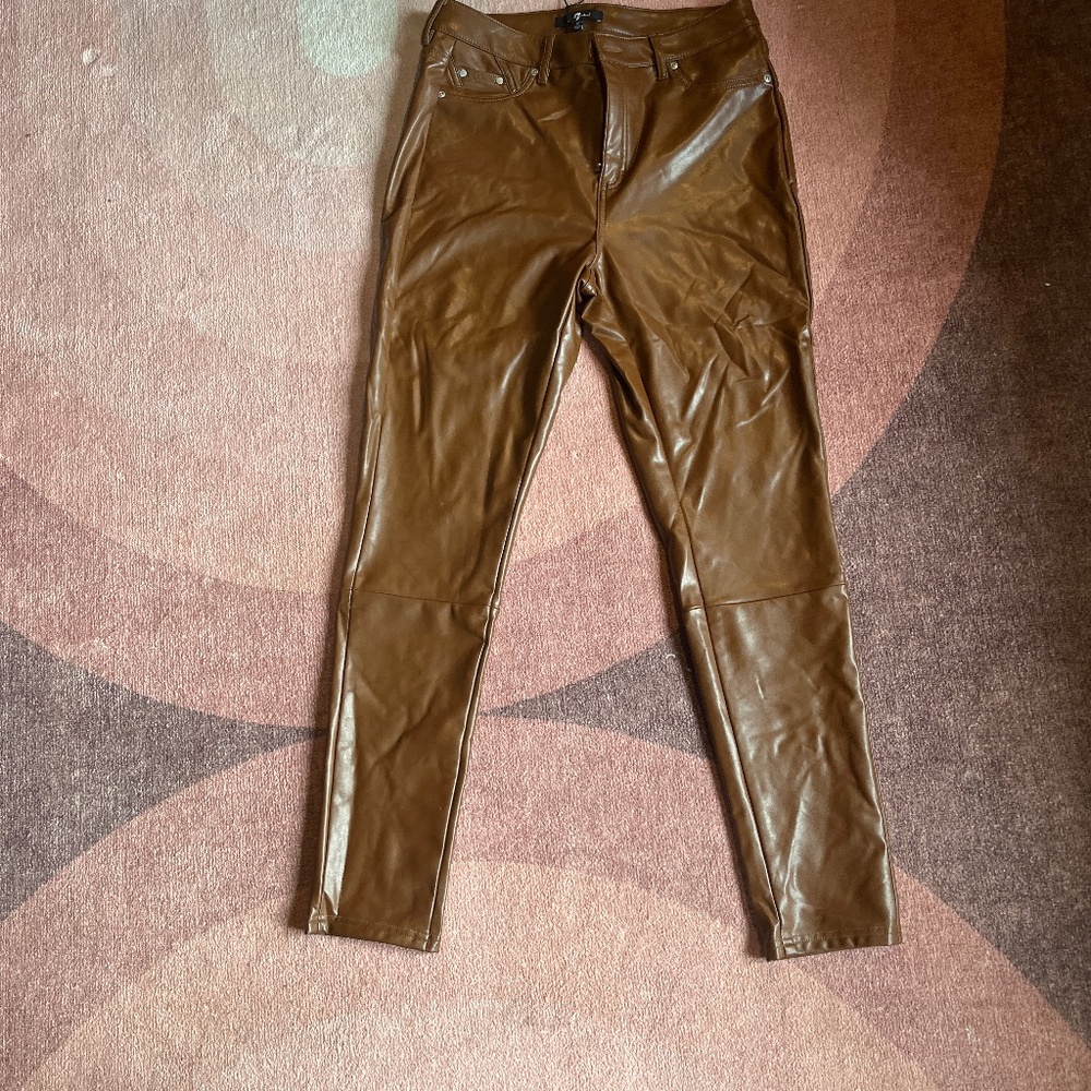 7 for all mankind skinny faux leather pants